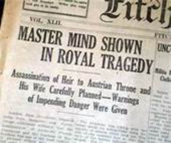 Assassination of the Archduke Franz Ferdinand of Austria