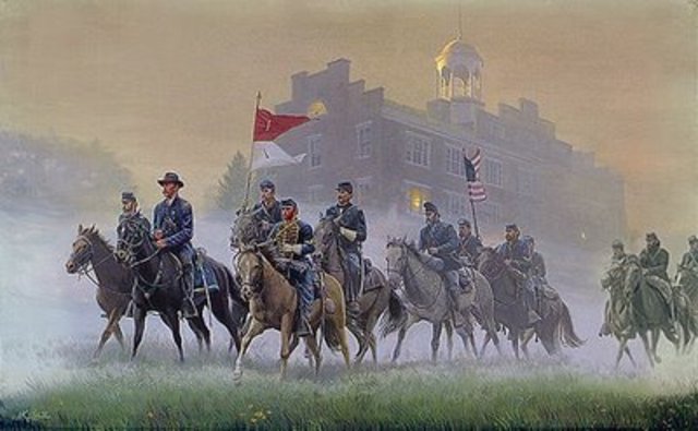 The Union Calvary Enters Gettysburg
