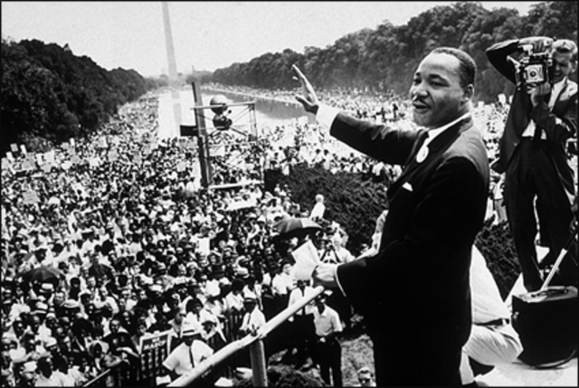 About 250,000 civil rights supports marched to Washington where King would deliver his "I Have a Dream" speech
