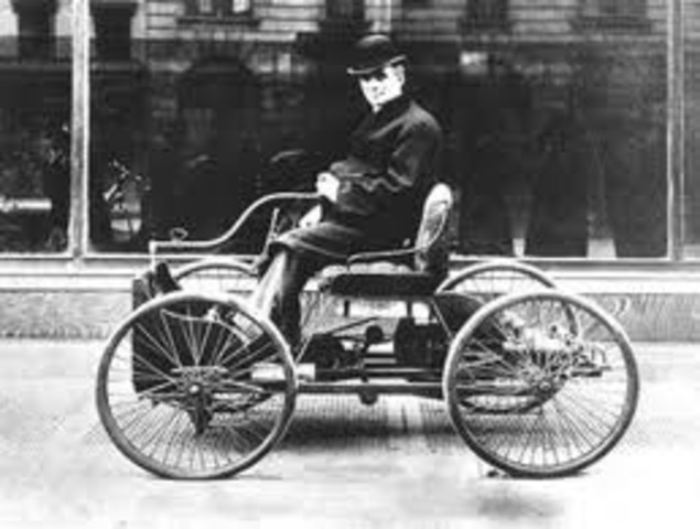 Henry Ford builds his first automobile