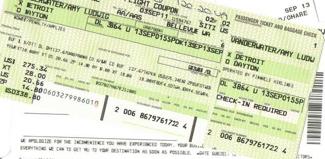 Nos dieron nuestros boletos.