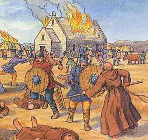 Attack on Lindisfarne in England