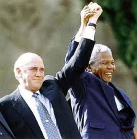F.W de Klerk ends Apartheid