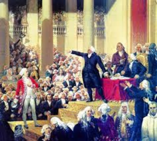 Sesión Real en el parlamento de Paris: El rey acepta la convocatoria de los Estados Generales.