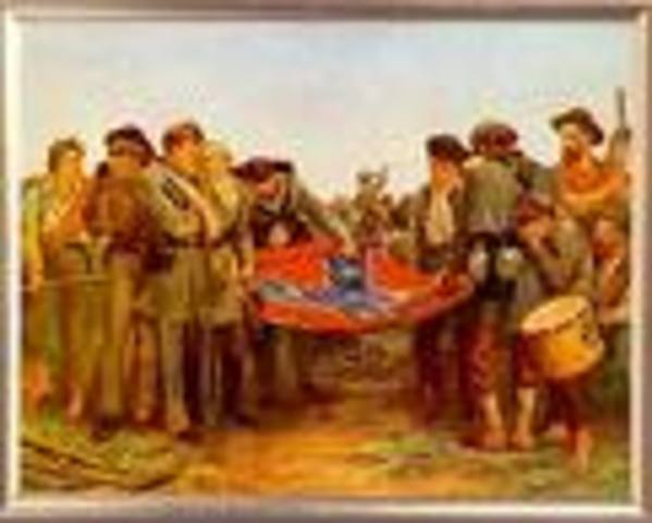 Robert E. Lee surrendered to Grant at Appomattox, Virginia, and the war was over.
