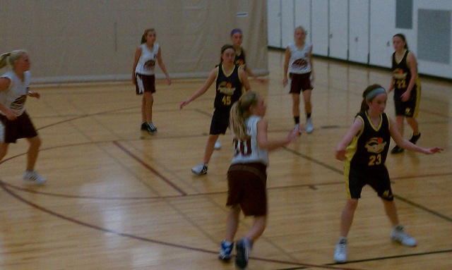 Basketball game at fieldhouse