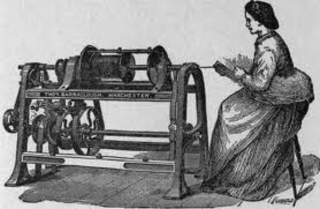 The first spinning machine is patented in England.