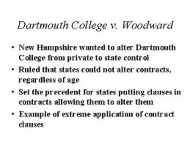 Dartmouth College v. Woodward