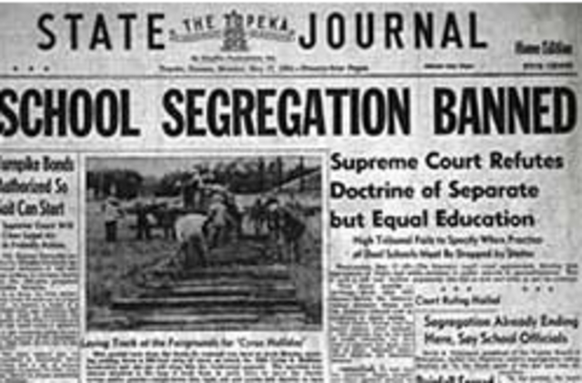 December 9, 1952- The Brown v Board of Education