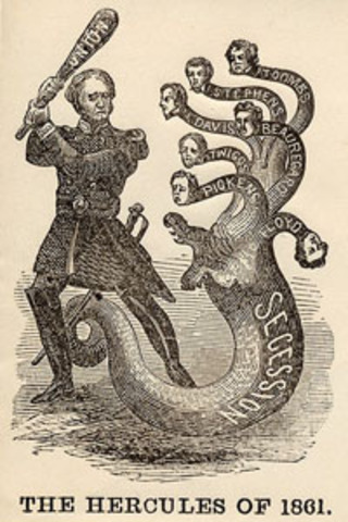 Hercules of 1861 (Political Cartoon)