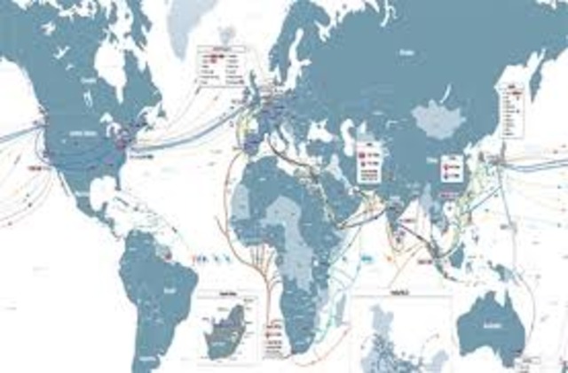 Completion of an around the world Fiber Optic Cable