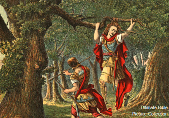 Absalom rebels against David