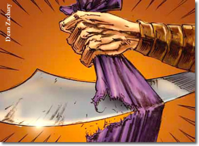 David Cuts Saul's Robe