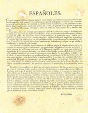 Ferran VII accepta la constitució