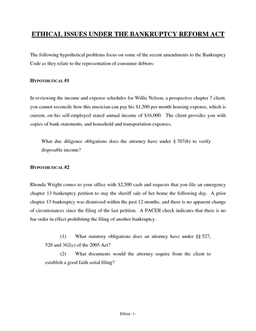 George H W Bush Passes Ethics and Reform Act