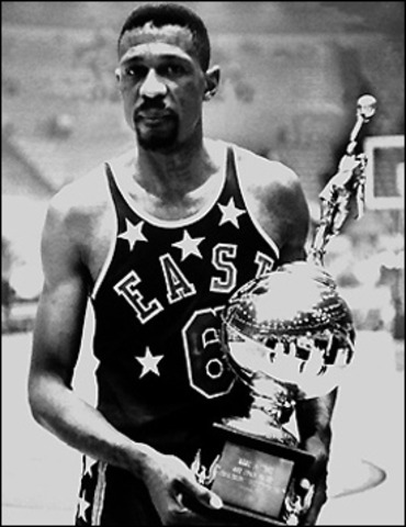 Bill Russell wins first Nba championship