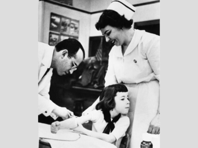 Salk Begins Early Polio Vaccine Tests