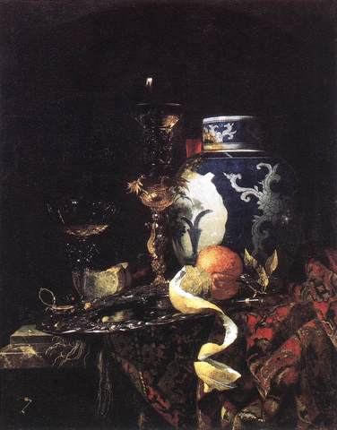Willem Kalf - Nature morte avec un vase chinois en porcelaine