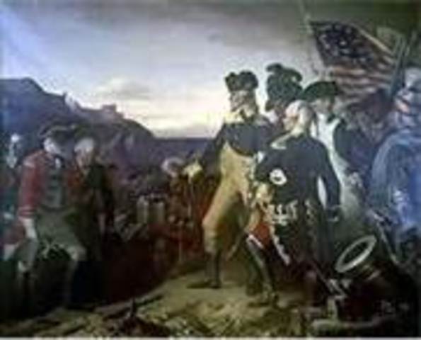 British surrender at the Battle of Yorktown