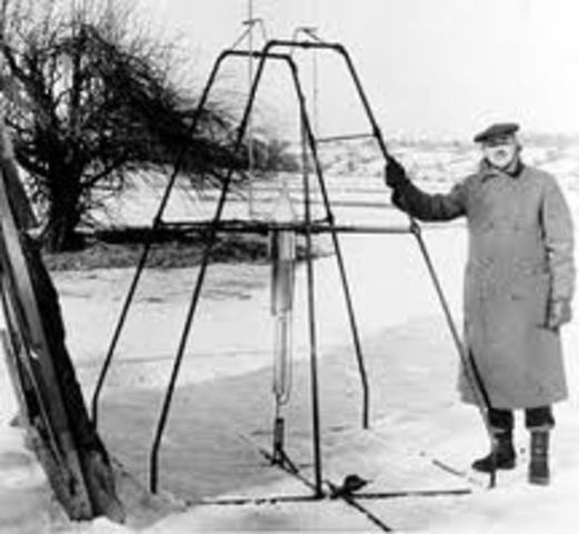 First liquid fueled rocket