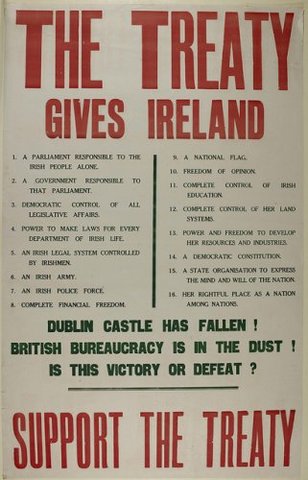 The Irish Free State Treaty was signed