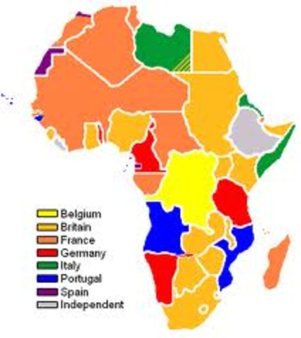 Most of Africa is under European control