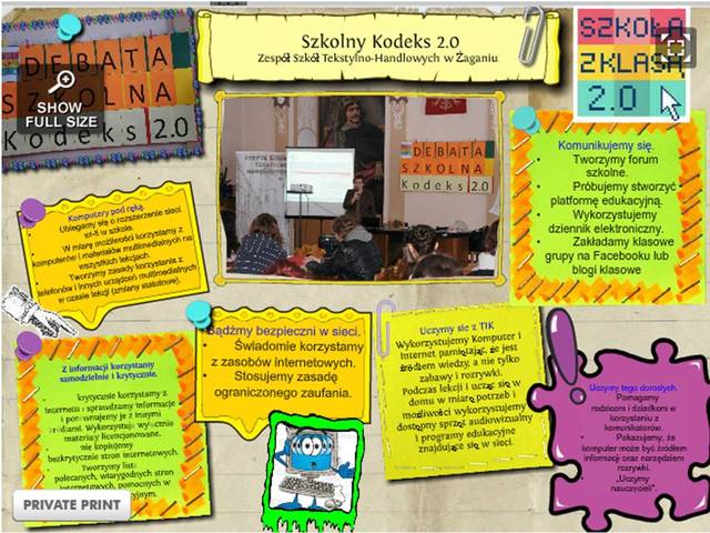 Opublikowanie pierwszej wersji Kodeksu 2.0 dla ZSTH w Żaganiu