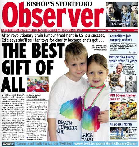 Edie's big thank you after revolutionary cancer treatment