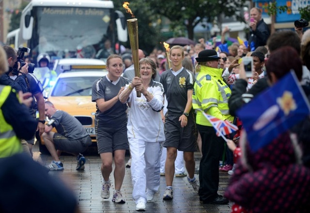Olympic torch carried through Letchworth and Stevenage