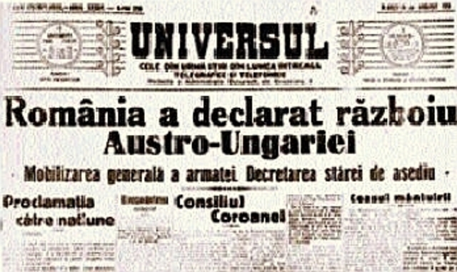 Romania Declares War on Austria - Hungary