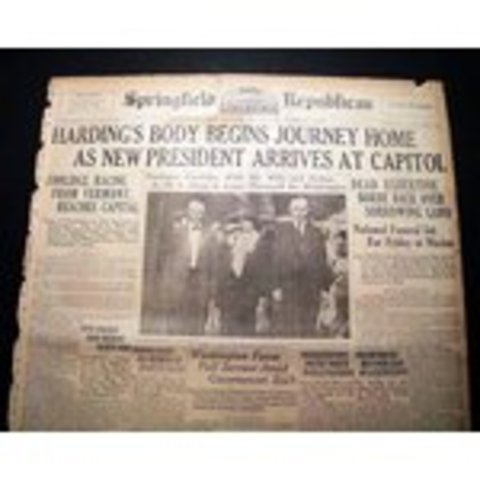 Vice President Coolidge is sworn in as President