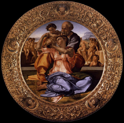 Il tondo Doni di Michelangelo.
