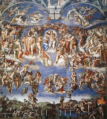 "Il giudizio universale" di Michelangelo.
