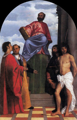 "S. Marco in trono" di Tiziano,