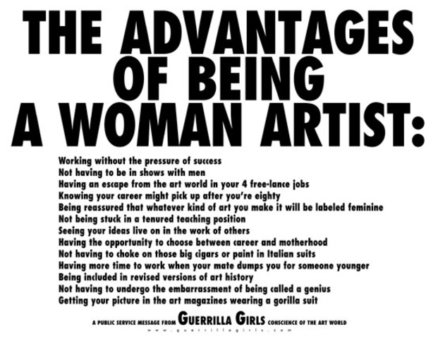 The Advantages of Being a Woman Artist
