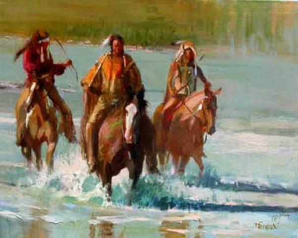 Kiowa tribes raid Liberty Farm along the Little Blue River