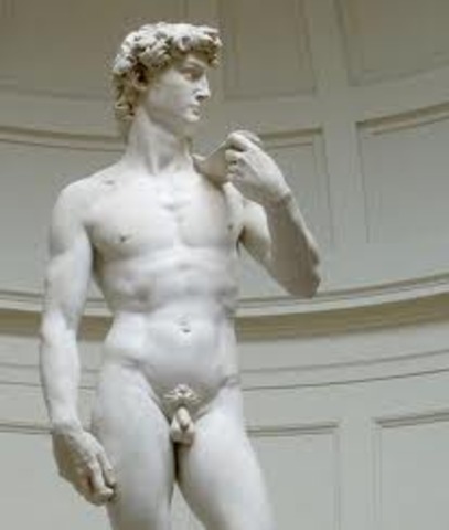 Michelangelo sculpts the David