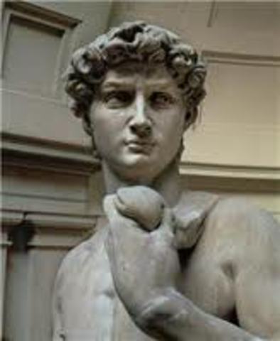Michelangelo sculpts the David