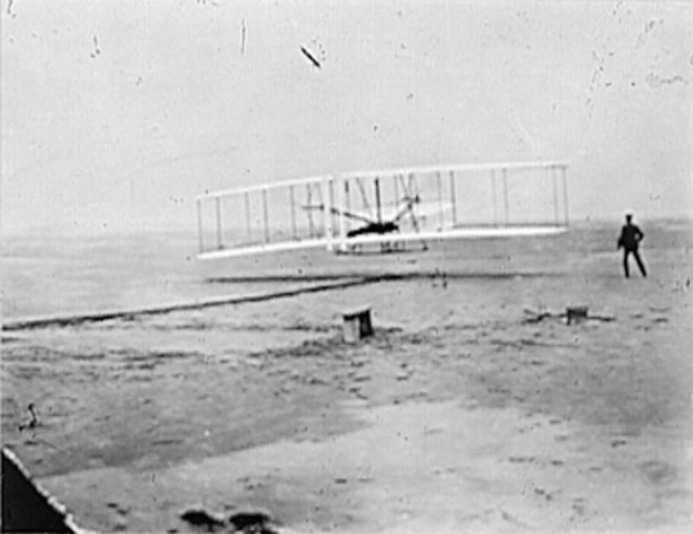Wright Brother's test their flying machine