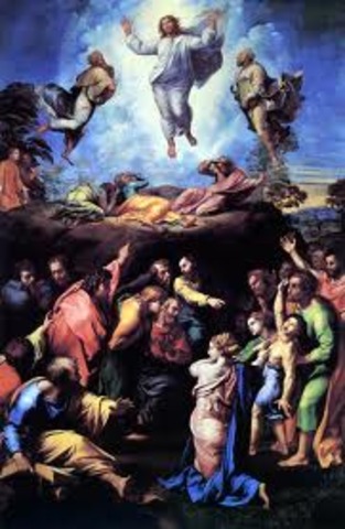 Rapheal paints the Transfiguration