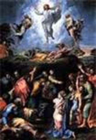 Rapheal paints the transfiguration