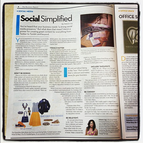 Article in North Central Florida Business Report