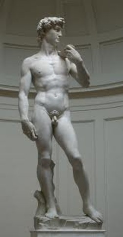 Michelangelo sculpts the David