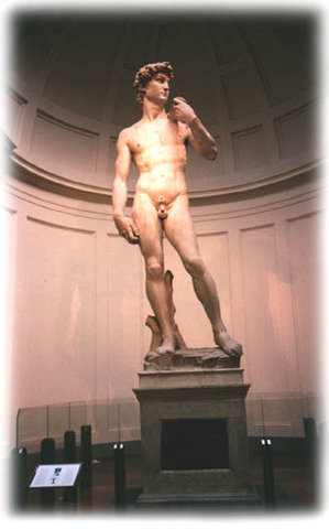 Michelangelo sculpts the David