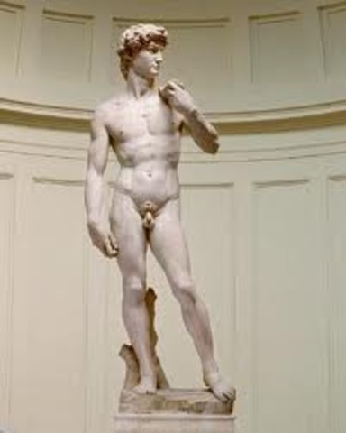 Michelangelo sculpts the David