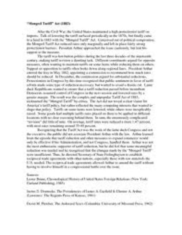 Chester Signs Mongrel Tariffs Act