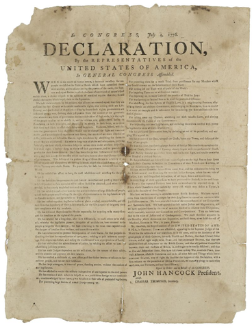Declaration of Independence signed