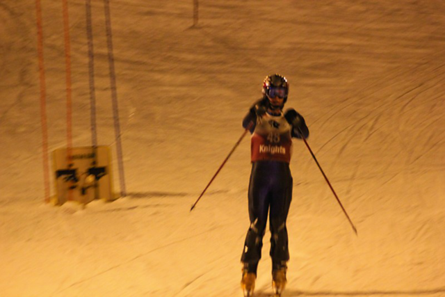 J'ai commencé les concours de ski