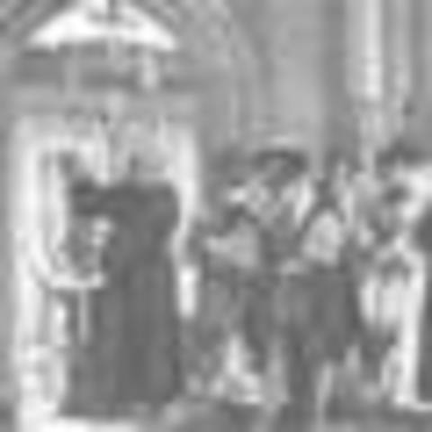 Martin Luther posts 95 theses on the door of the castle church
