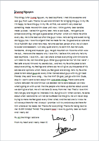 The first letter for you!